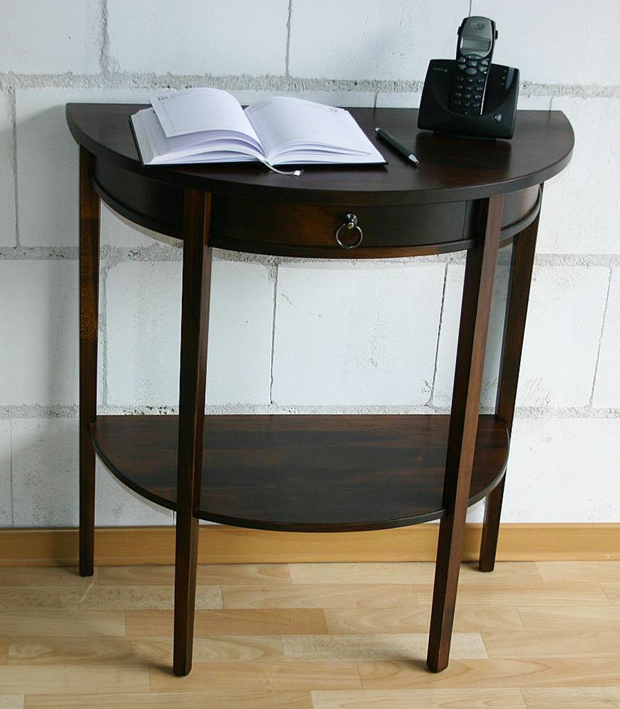 Beistelltisch Halbrund Holz ~ Konsolentisch Wandtisch Beistelltisch halbrund massiv holz braun Beistelltisch Halbrund Holz ~ Konsolentisch Wandtisch Beistelltisch halbrund massiv holz braun