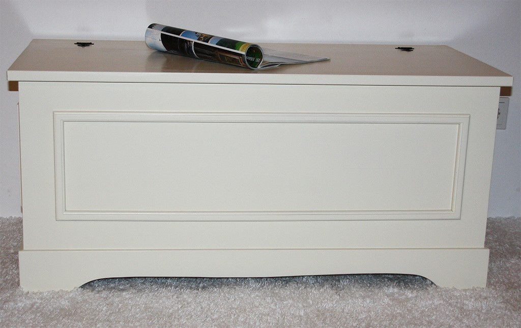 Bett kiste Sitztruhe 44x98cm massiv holz creme weiß eBay Wäschetruhe Holz Weis Lackiert Wäschekorb ~ Bett kiste Sitztruhe 44x98cm massiv holz creme weiß eBay