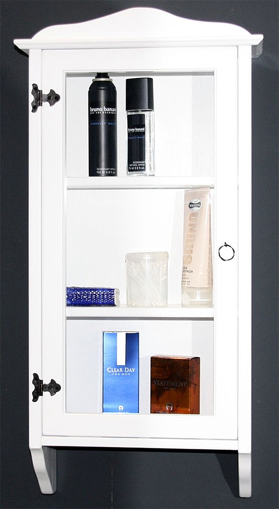 hänge vitrine weiß