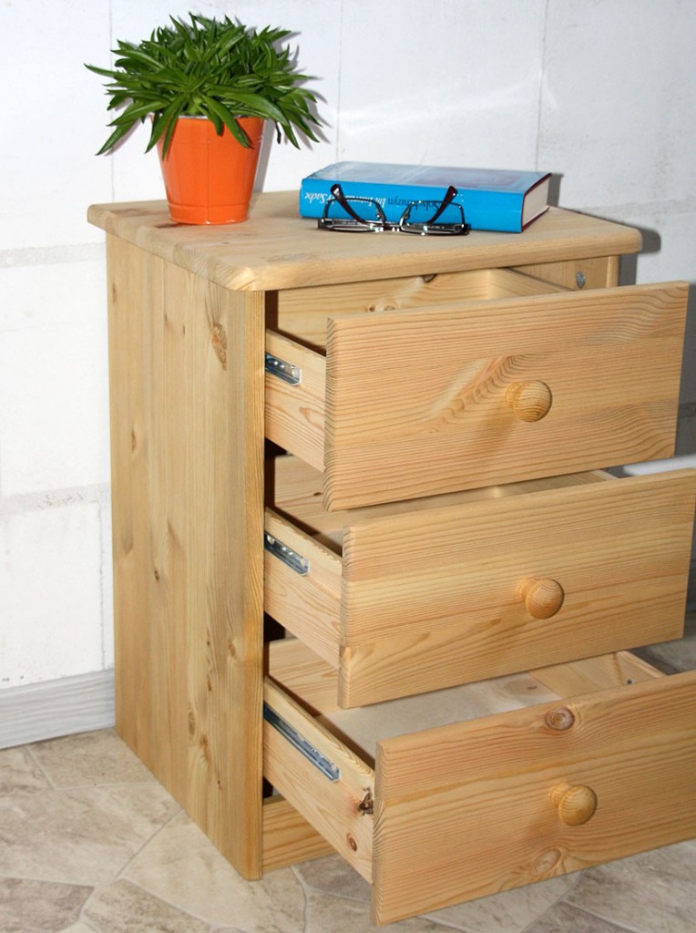 Nachtkommode Nachttisch Kommode Nachtschrank kiefer massiv ...