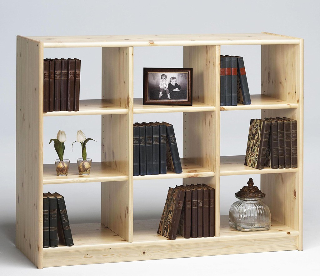 Regal Bücherregal Büroregal 119×96 Boris Holz Kiefer massiv lackiert Holz BUcherregal Mit RUckwand ~ Regal Bücherregal Büroregal 119×96 Boris Holz Kiefer massiv lackiert