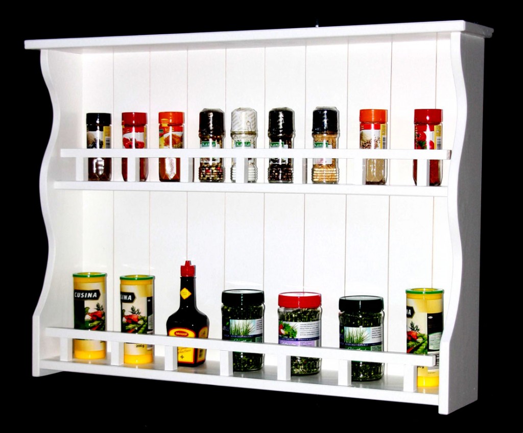 Gewürzregal weiß Gewürzhalter Küchenregal Wand regal Gewürz board