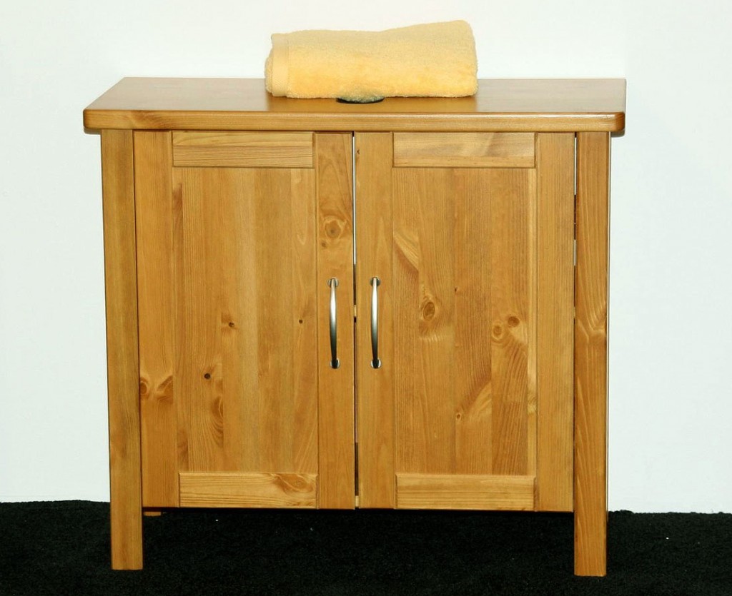 Badmöbel Bad Set komplett Badezimmermöbel 5-tlg Spiegel Kiefer massiv