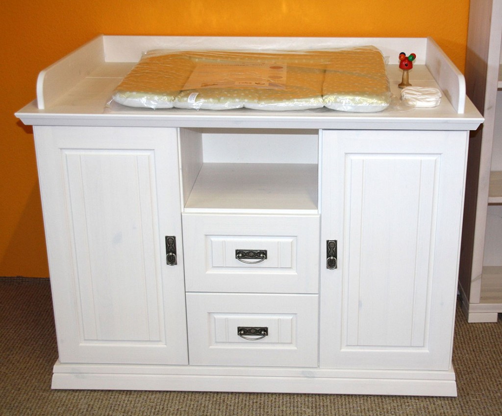 Wickelkommode weiß Wickeltisch Wickelschrank Kiefer massiv