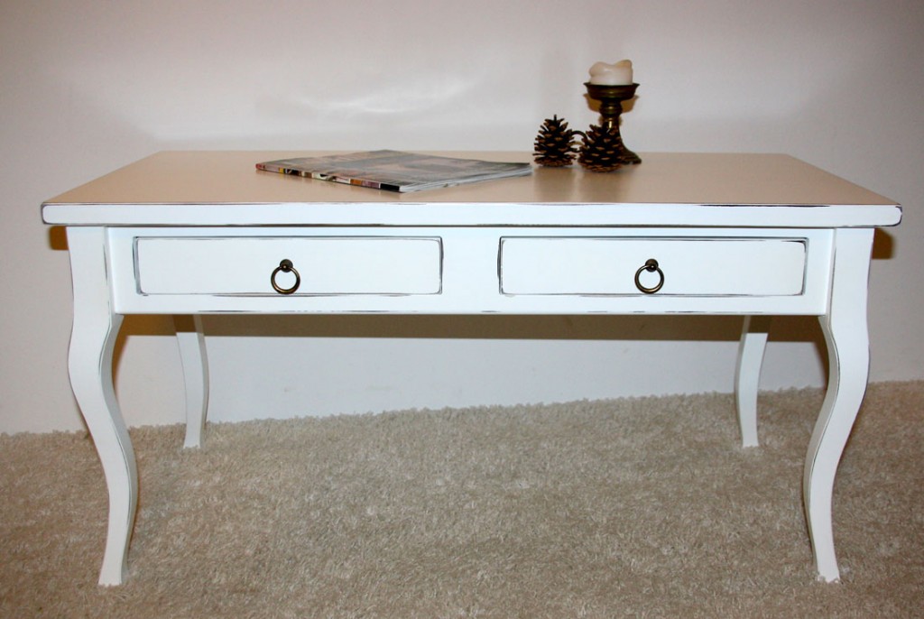 Massivholz tisch couchtisch shabby sofatisch weià wohnzimmertisch ...