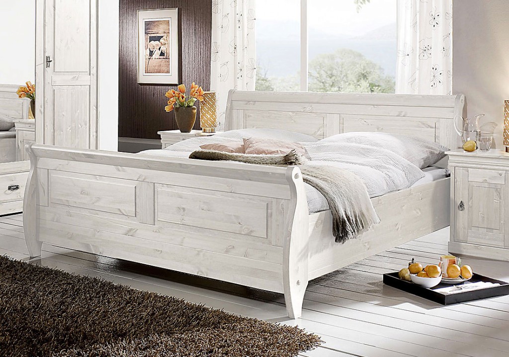Massivholz Bett Holzbett Doppelbett Weiss Kiefer Massiv Holz 140×200 Massivholz Bett Holzbett Doppelbett Weiss Kiefer Massiv Holz 140×200