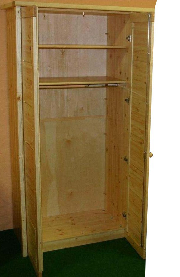 Massivholz Schlafzimmerschrank 5türig Kleiderschrank Kiefer gelaugt geölt