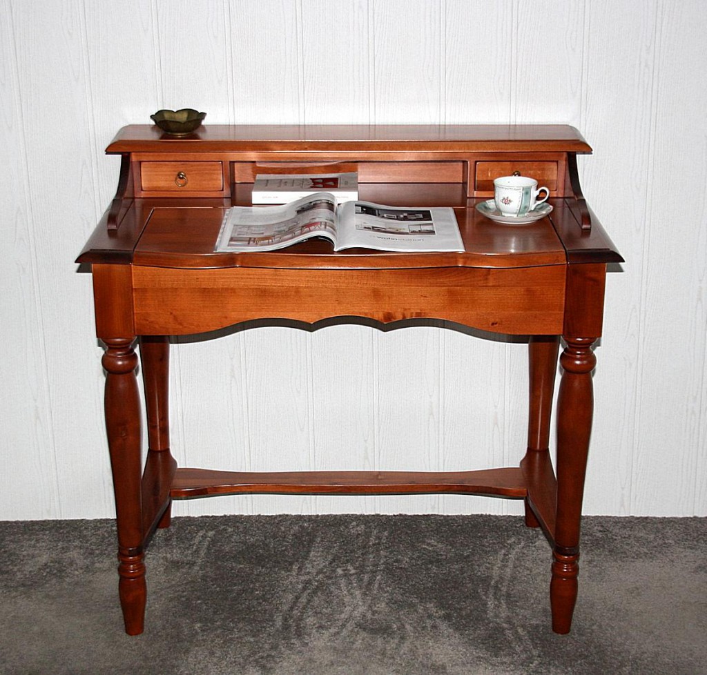 Italienischer Sekretär kirschbaumfarben Schreibtisch Konsolentisch Holz