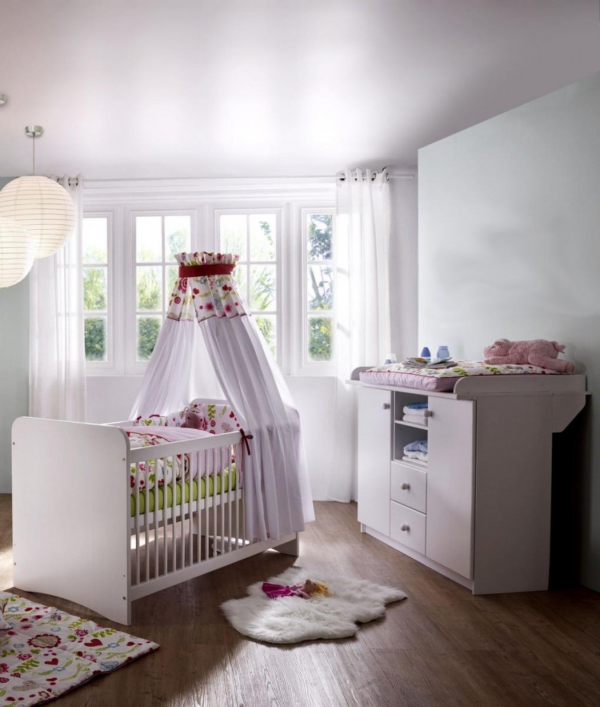 Babyzimmer weiß lackiert hannover 2 teiliges set kiefer massiv