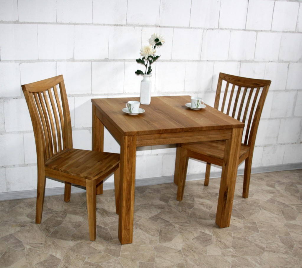 Esstisch 80x80 Wildeiche massiv Esszimmertisch Holz Eiche ...