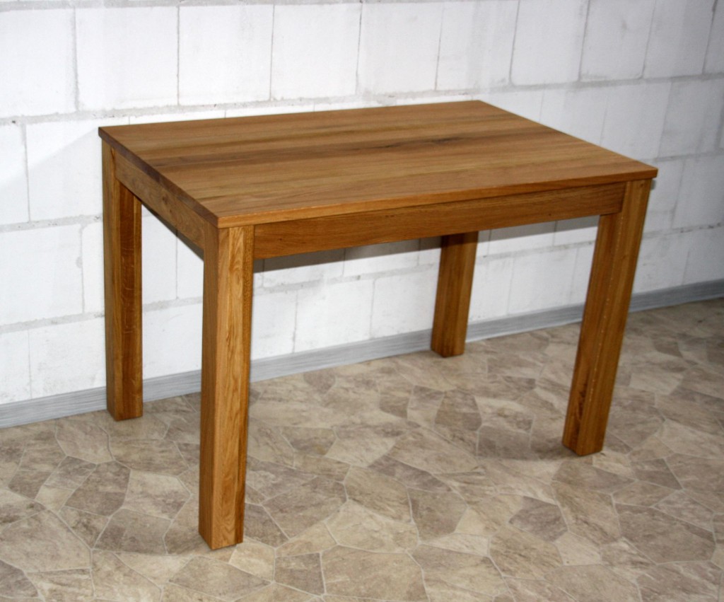 Esstisch 120x80 Wildeiche massiv Esszimmertisch Holz Eiche ...