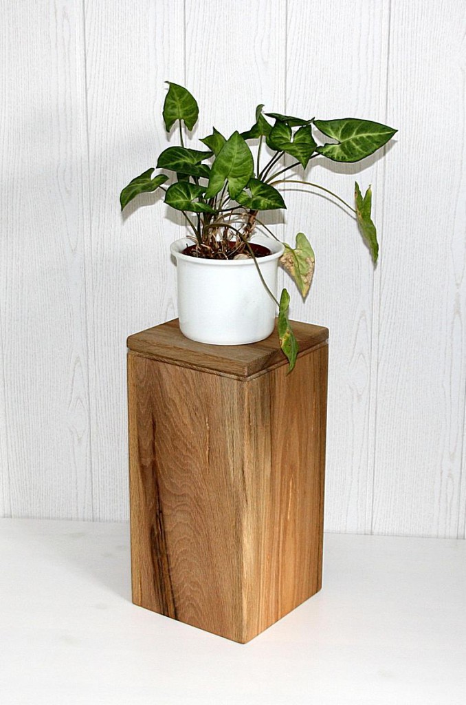 Blumenhocker 40cm Blumen ständer podest deko holz Zerr eiche massiv