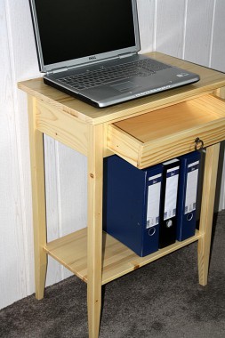 Konsolentisch natur lackiert Beistelltisch Telefontisch Holz massiv