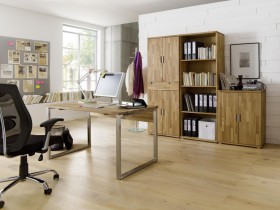 Massivholz Schreibtisch Computertisch 135x60 Buche massiv geölt gewachst