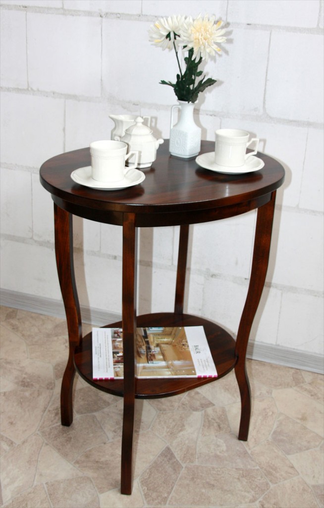Massivholz beistelltisch teetisch tisch oval 75 holz massiv kolonial Beistelltisch oval