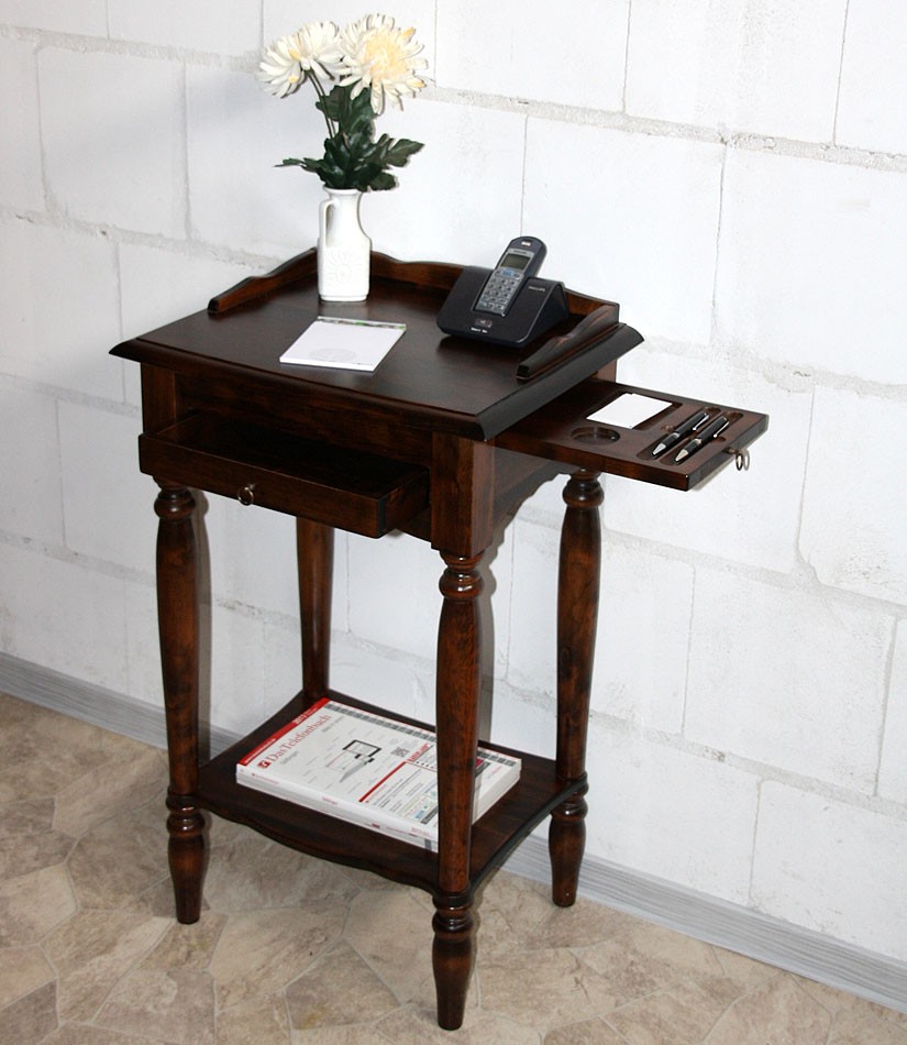 Massivholz Konsolentisch Telefontisch Beistelltisch Holz massiv Kolonial
