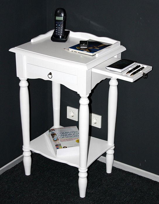 11236 Beistelltisch Telefontisch weiss
