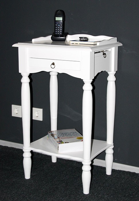 Massivholz Konsolentisch Telefontisch Beistelltisch 81x49 - Holz massiv