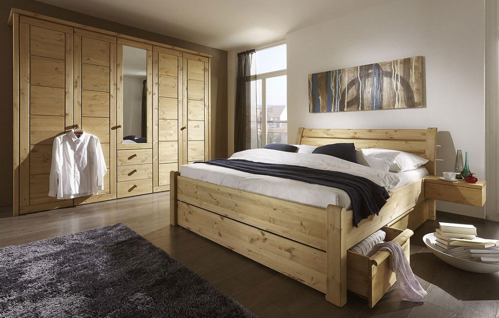 Massivholz schlafzimmer set 6teilig komplett kiefer gelaugt geölt