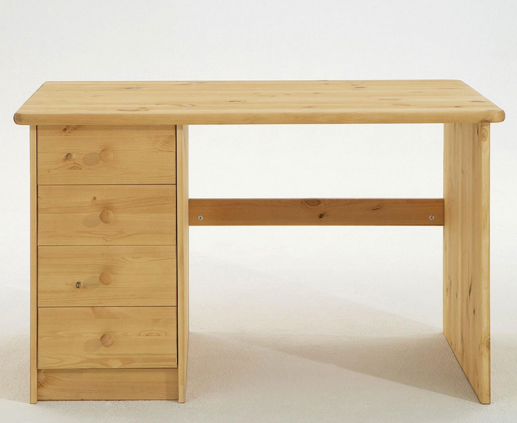 Kinder Schreibtisch Kiefer massiv natur lackiert Holz