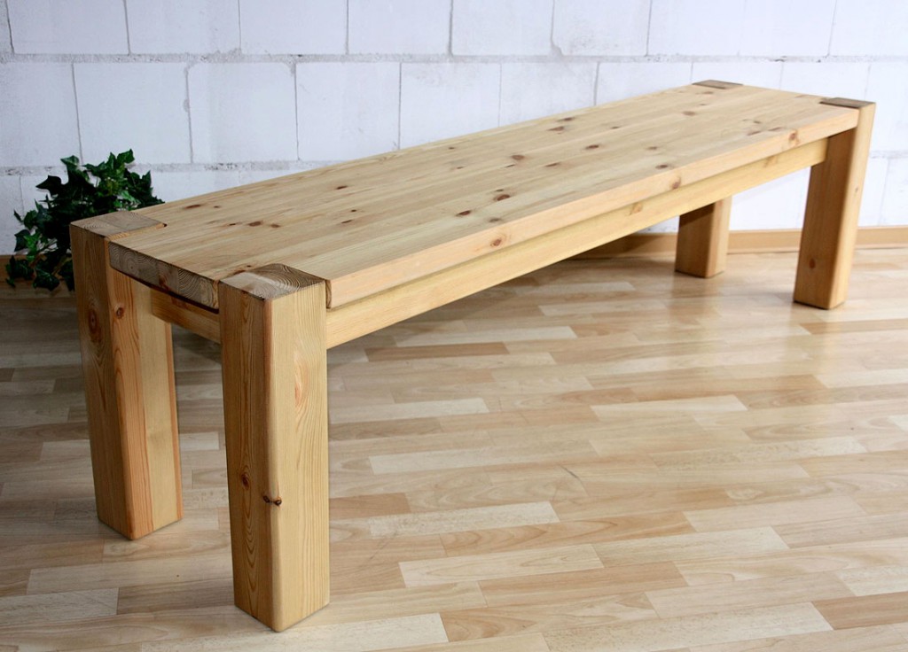 Massivholz Sitzbank 160cm Bank Küchenbank Holzbank Kiefer natur