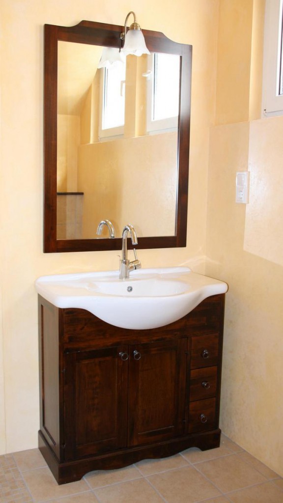 Badmöbel Set 4-teilig kolonial italienische Badezimmermöbel komplett