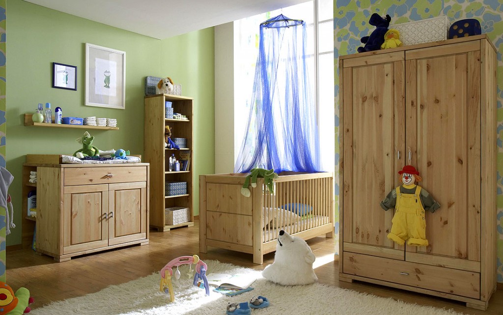 Massivholz Babyzimmer komplett 6teilig Kinderzimmer Kiefer