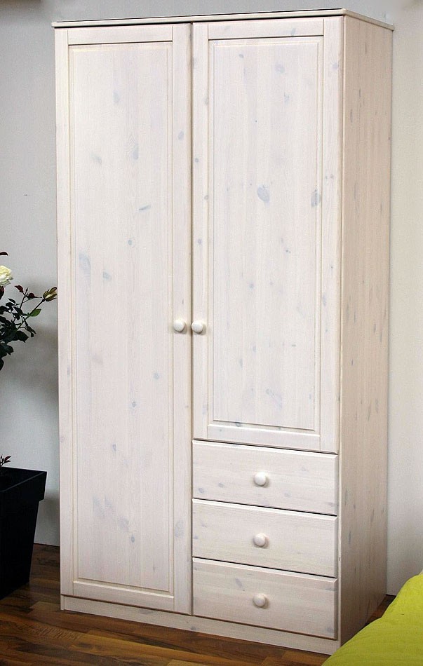 12384 kinder kleiderschrank weiss kiefer massiv holz