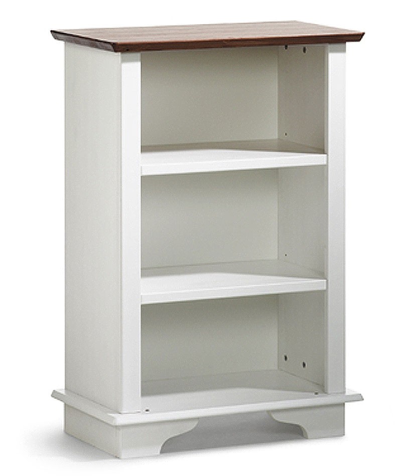 Massivholz Standregal klein Regal Bücherregal weiß honig ... Massivholz Standregal klein Regal Bücherregal weiß honig ...