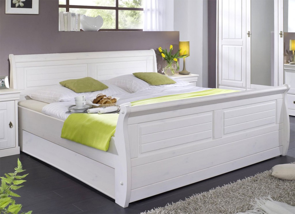 Massiv Holzbett 100x200 Bett Einzelbett Kiefer massiv Holz ...