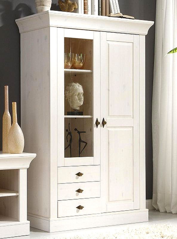 Massivholz Vitrine Vitrinenschrank Schrank Bergen Kiefer ...