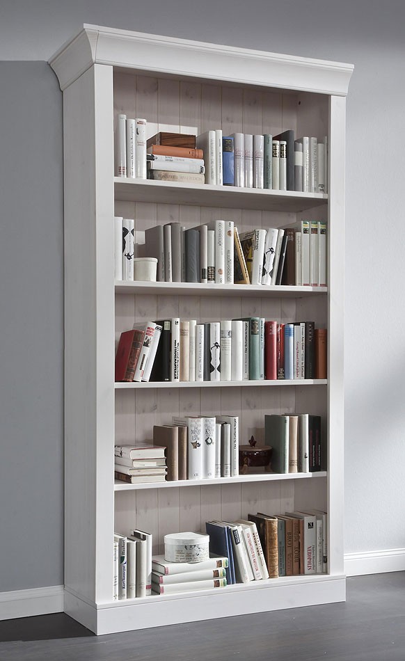 Massivholz regal bücherregal buchregal kiefer massiv weià lasiert