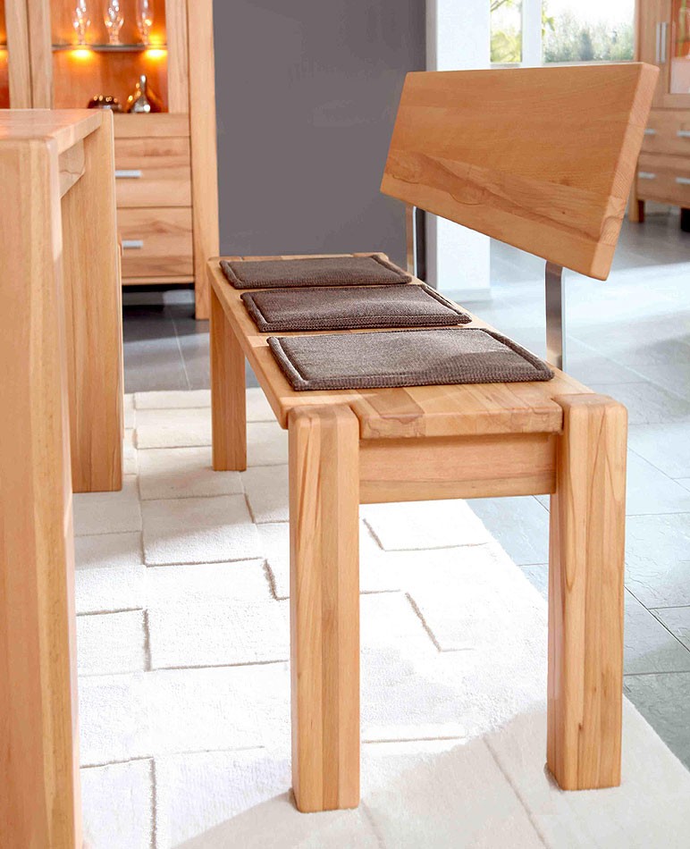 Massivholz sitzbank mit lehne 150cm küchenbank kernbuche massiv geölt Küche sitzbank holz