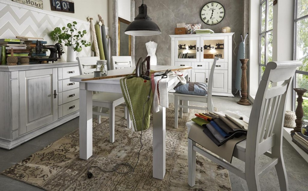 Sideboard 2 türig weià kommode kiefer massiv shabby chic