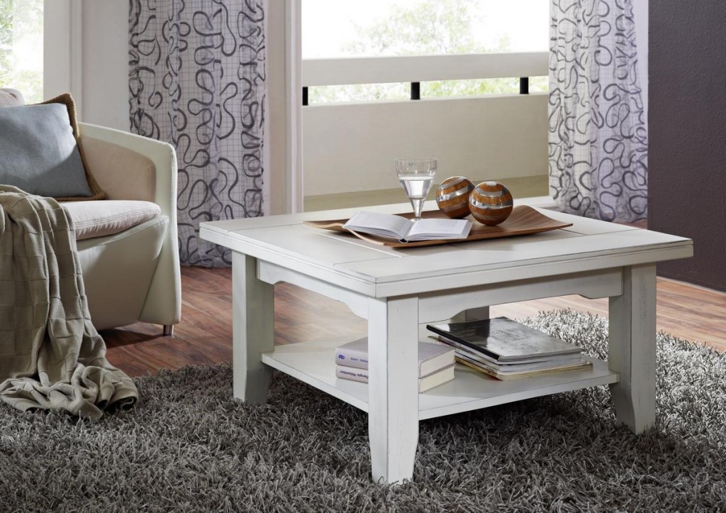 Wohnzimmertisch 81x81 weià couchtisch kiefer massiv shabby chic