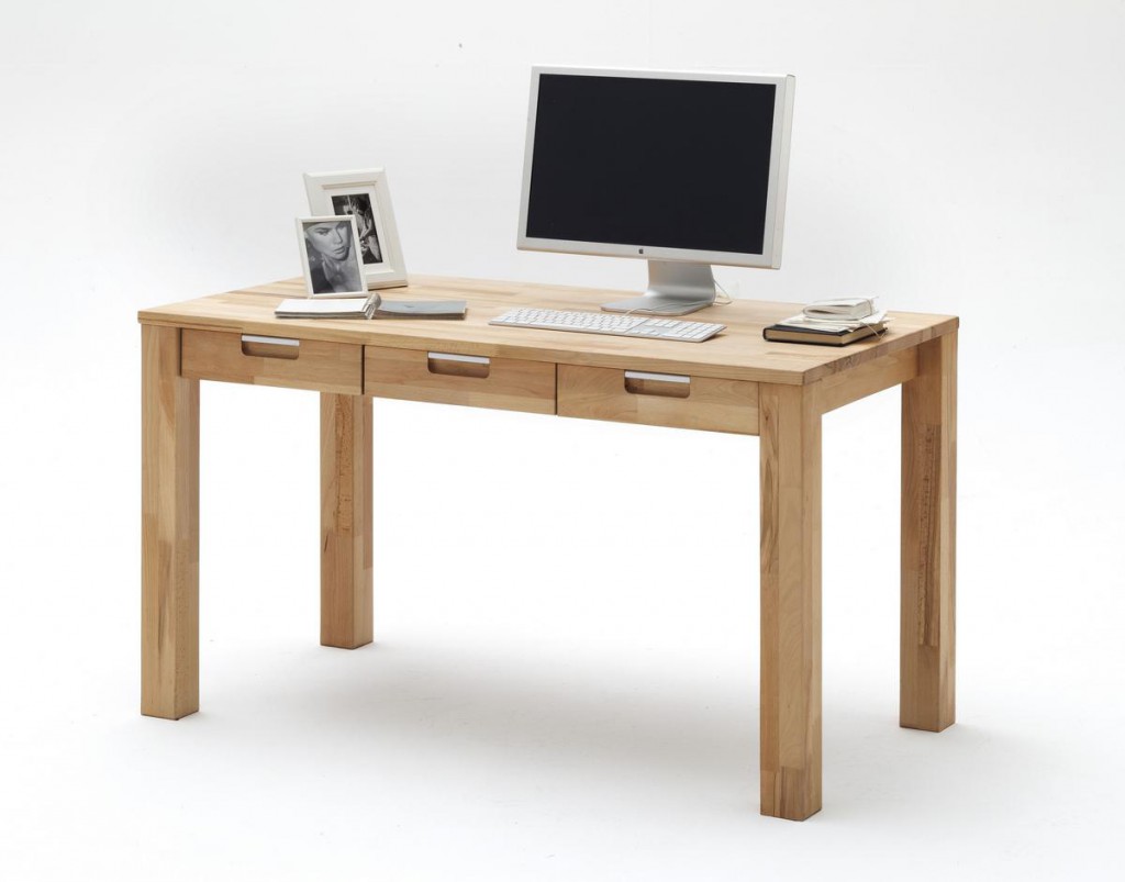 Schreibtisch mit 3 Schubladen Computertisch 135x70 ...