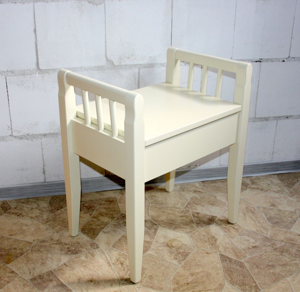 Massivholz sitzbank holzbank truhenbank bank holz massiv creme
